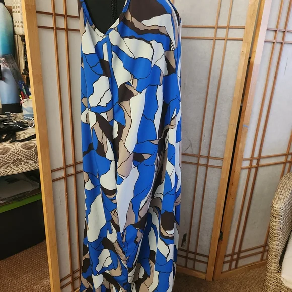Manuhealii Blue and Brown Dress OneSize - Picture 3 of 4